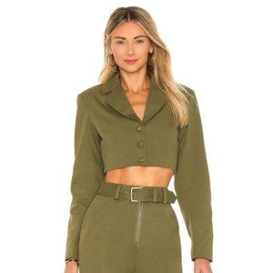 Camila Coelho Leticia Jacket in Olive Green NWOT Size Small